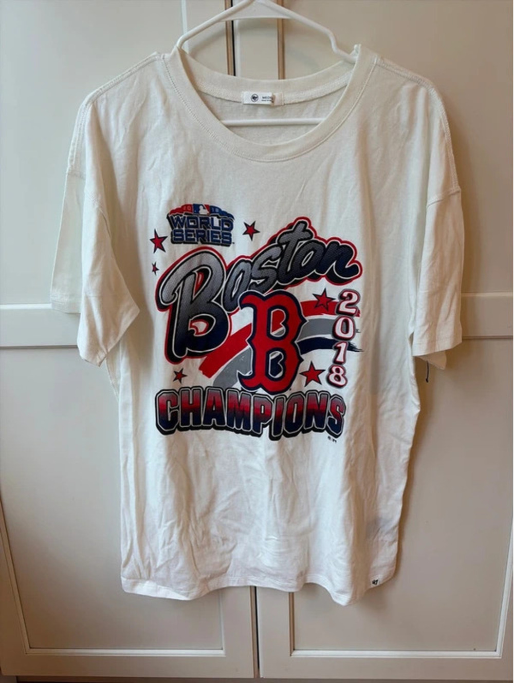 '47 Brand Boston Red Sox 2018 World Series Champions Tee Men's Medium White